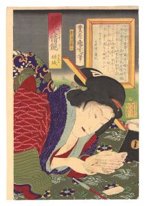 Kunichika / Mirrors of Flowering Humanity / No. 5: Playgirl [開花人情鏡　五 傾城]