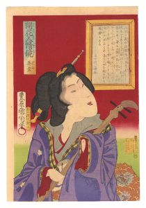 Kunichika / Mirrors of Flowering Humanity / No. 6: Entertainer [開花人情鏡　六 弄業]
