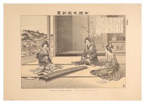 Watanabe Tadahisa / Educational Pircures of Etiquette for Ladies / Three Musical Instruments [女礼式教訓画　三曲の事]