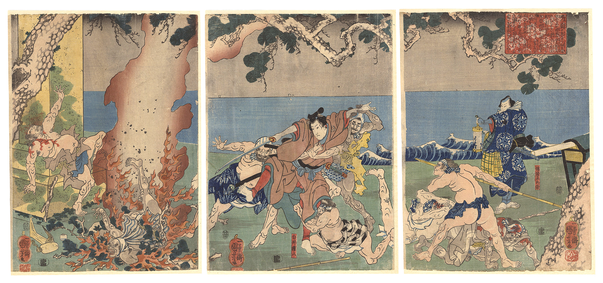 Kuniyoshi “Shirai Gonpachi and Banzui Chobei”