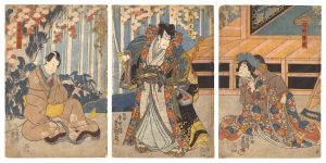 Toyokuni III / Kabuki Play: Tsuki Yuki Hana Maki-e no Kendai [月雪花蒔絵見台]