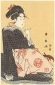 Woman Holding a Shamisen Plect......