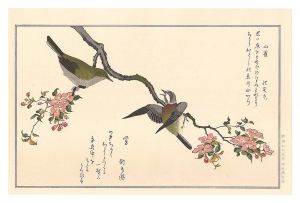 Utamaro / Myriad Birds: A Kyoka Competition / Tit and Bush Warbler 【Reproduction】 [百千鳥狂歌合　山雀 鶯【復刻版】]