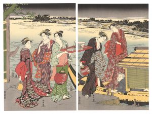 Shuncho / Pleasure Boat on a Summer Evening 【Reproduction】 [黄昏の涼み舟【復刻版】]