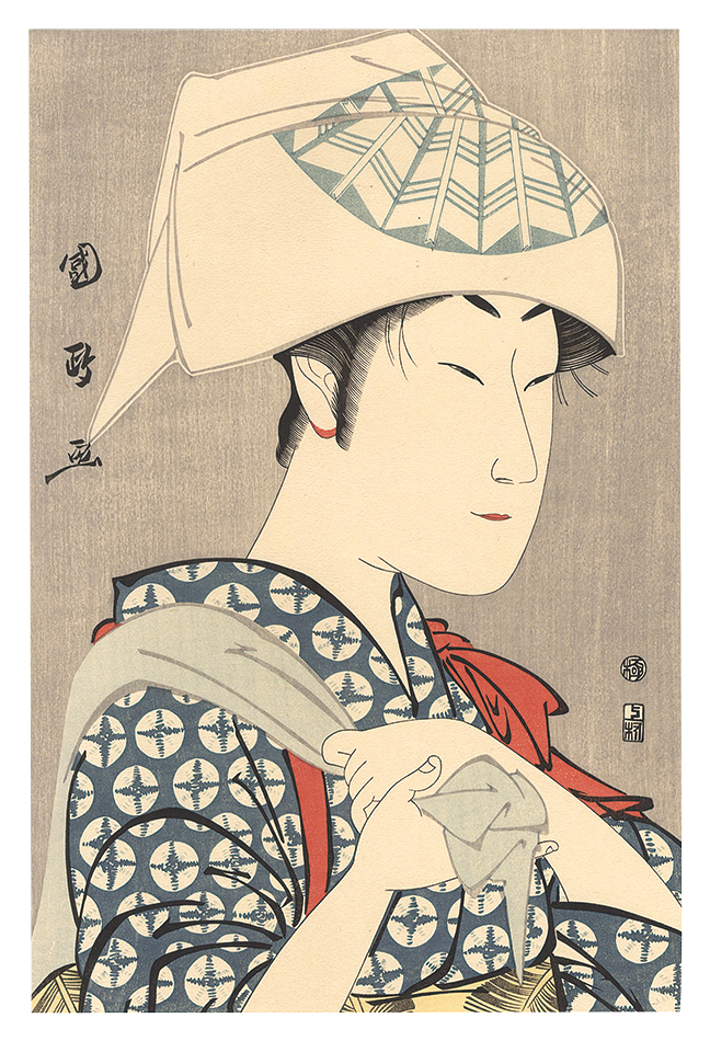 Kunimasa “Nakamura Noshio II as a White Fox Disguised as Kuzunoha 【Reproduction】”