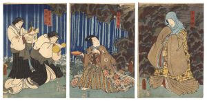 Toyokuni III / Kabuki Play: Kumo no Uwaki Onna Narukami [雲艶女鳴神]