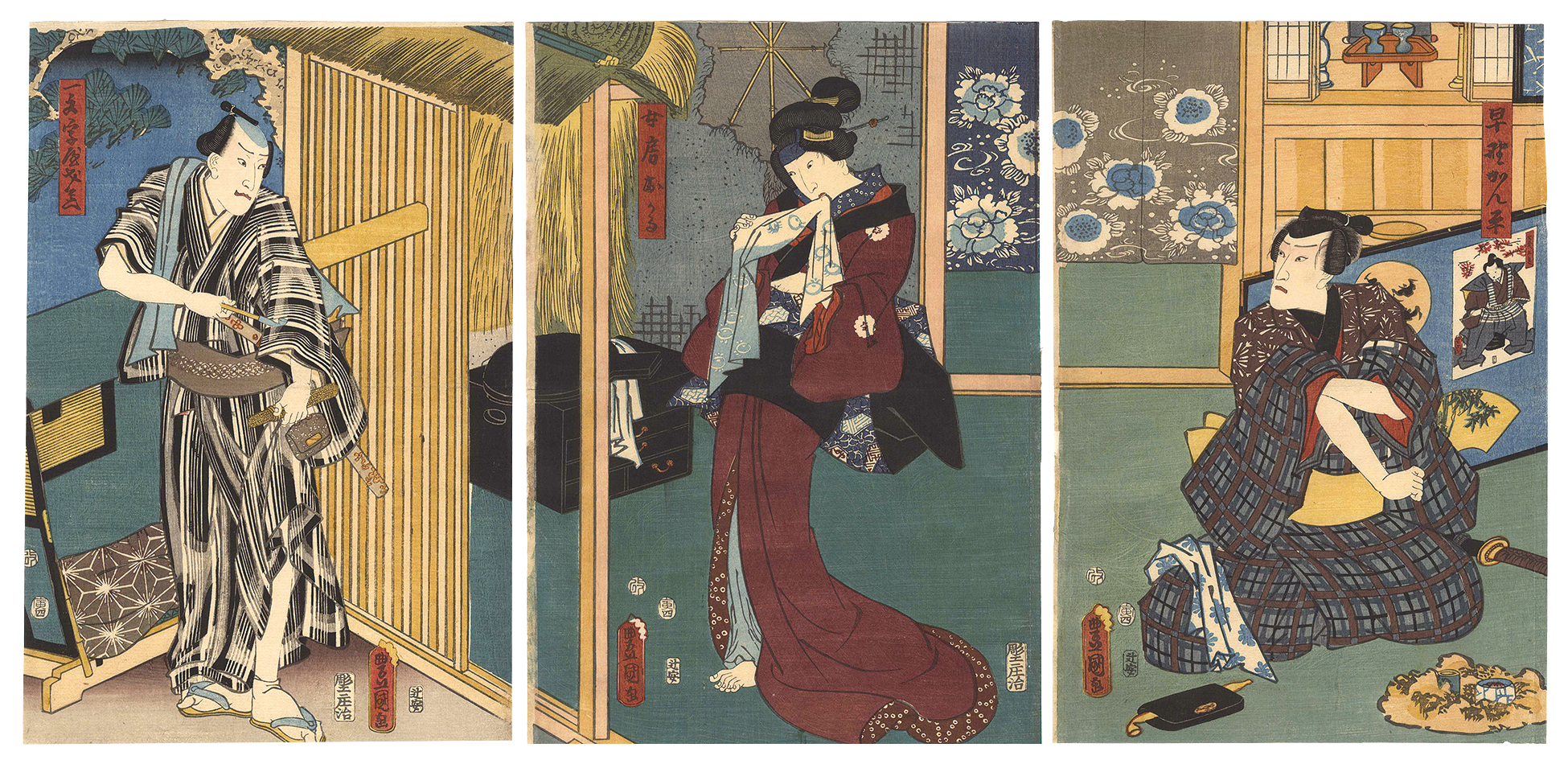 Toyokuni III “Kabuki Play: The Storehouse of Loyal Retainers”