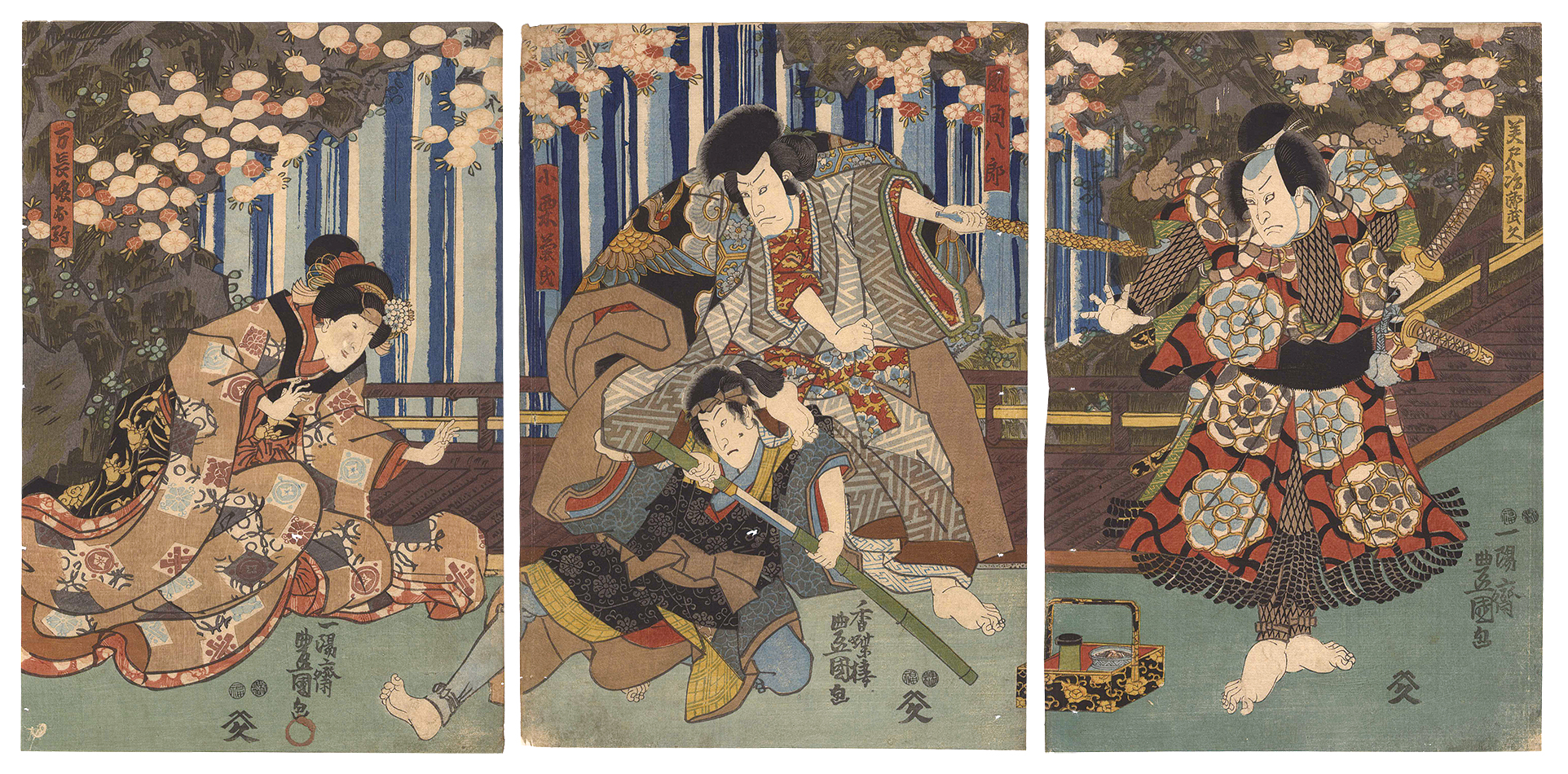 Toyokuni III “Kabuki Play: Sekai no Hana Oguri Gaiden”