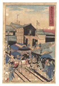 Kuninao II / Famous Places in Tokyo / Nihonbashi [東京名所之内　日本橋の余潤]