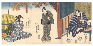 Toyokuni III / Kabuki Play: Kotoba no Hana Momiji no Yozakari [詞花紅成盛]