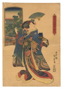 Kunisada I / Six Jewel-like Faces of the Eastern Capital / Sakuragawa [東都六玉顔ノ内　桜川]