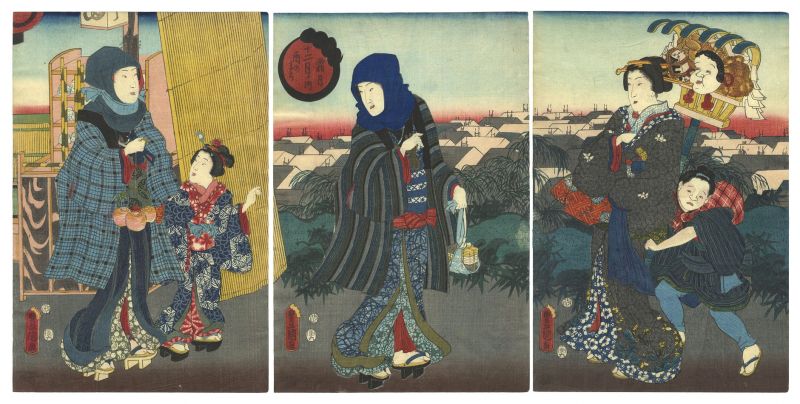 Toyokuni III “Twelve Months / The Eleventh Month: The Tori no machi Festival”