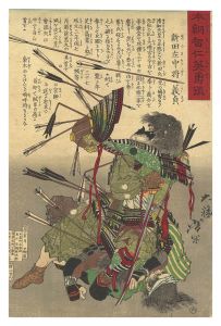 Yoshitoshi / Mirror of Heroes with Wisdom and Benevolence of Our Country / Nitta Sachujo Yoshisada [本朝智仁英勇鑑　新田左中将義貞]