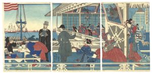Sadahide / Foreign Traders in Yokohama [横浜異人商館之図]