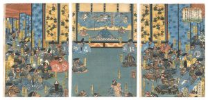Yoshitora / Minamoto Yoritomo and His Retainers Make Plans to Attack Oshu Province [奥州秀衡の息男泰衡鎌倉の命に背きしかば則誅伐あるべしとて・・・]