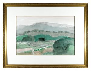 安野光雅「東山から見た甘樫の丘」