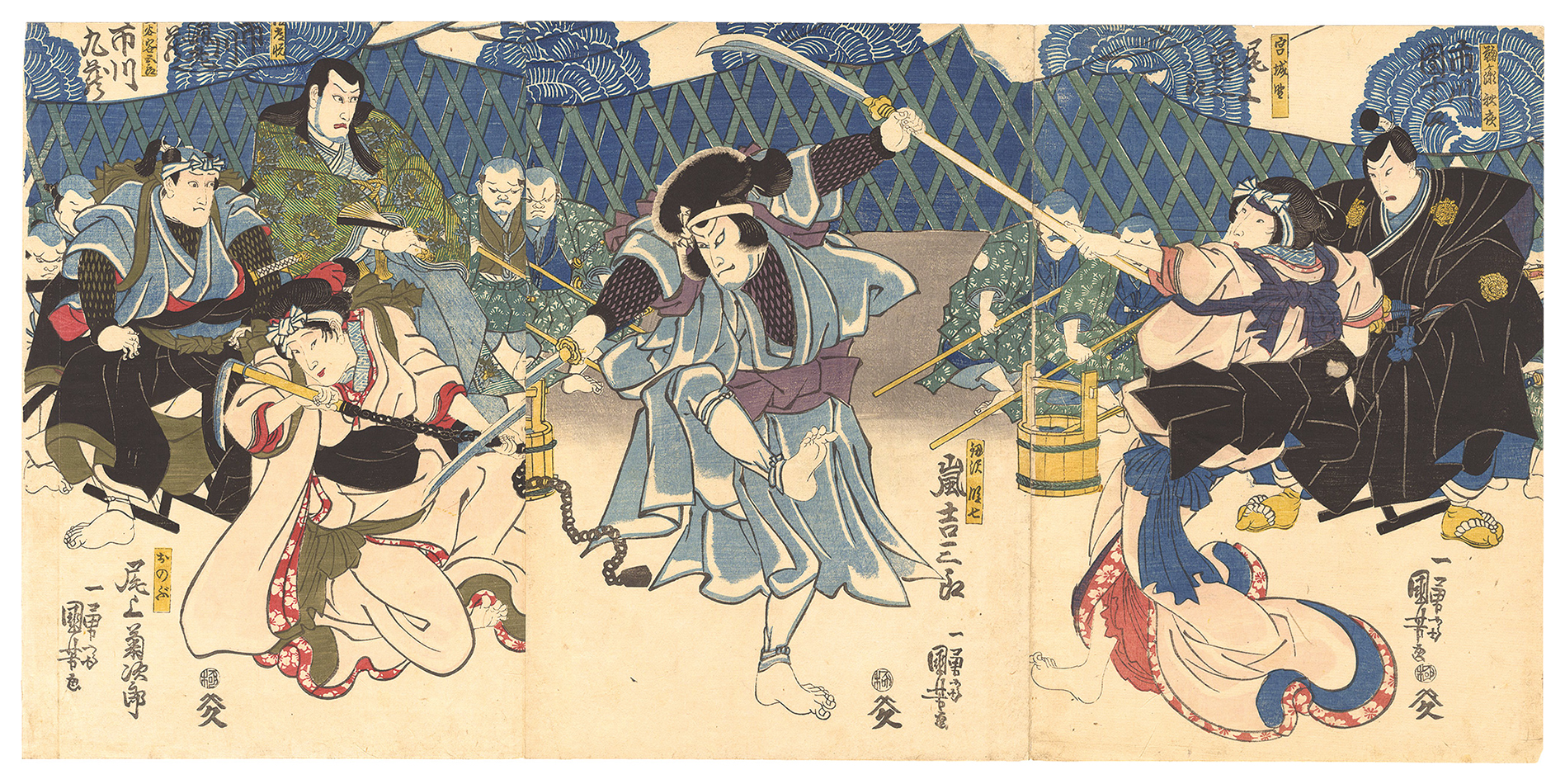 Kuniyoshi “Kabuki Play: Iwao no Hana Nami no Shiraishi”