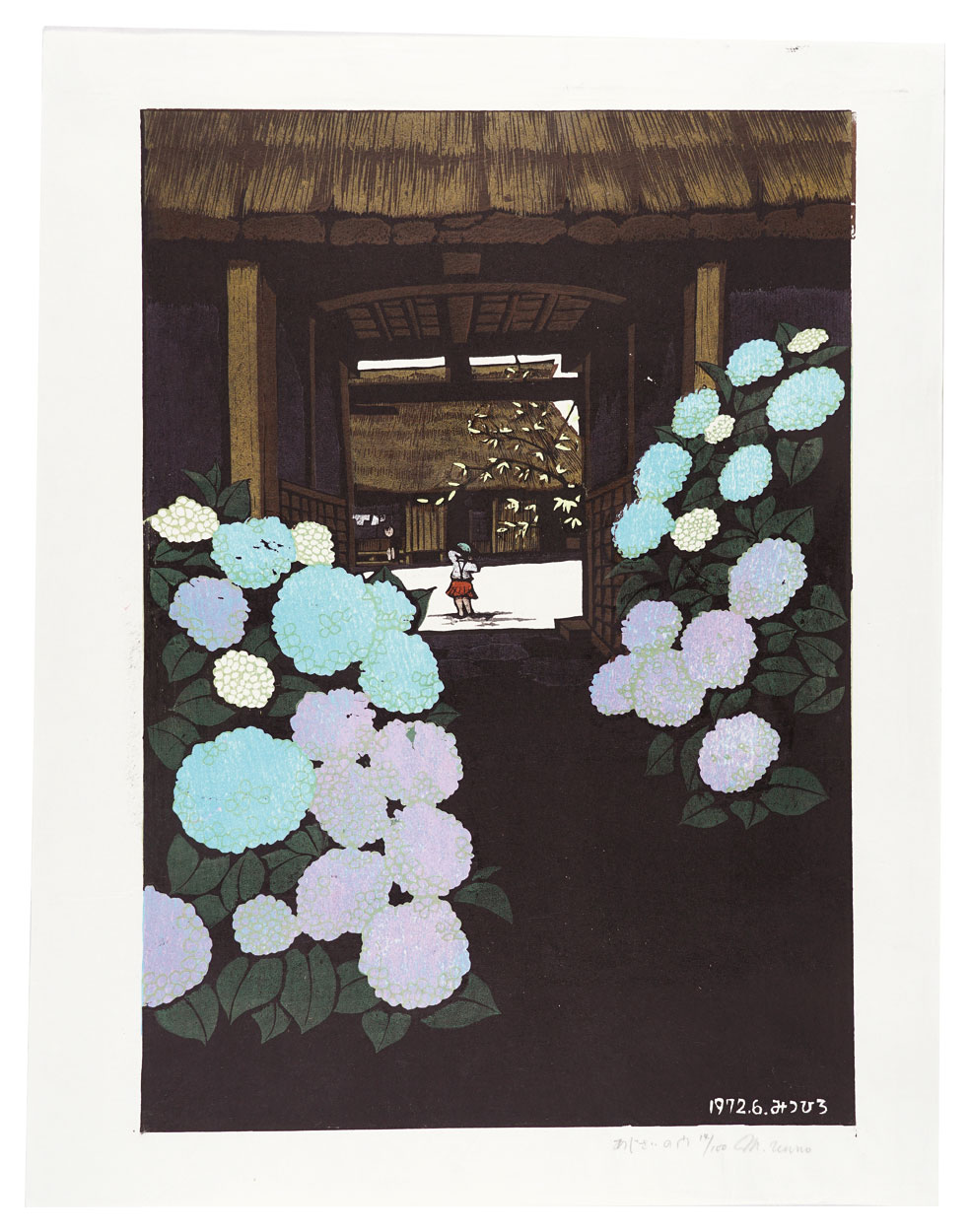 Unno Mitsuhiro “Gate with Hydrangea”