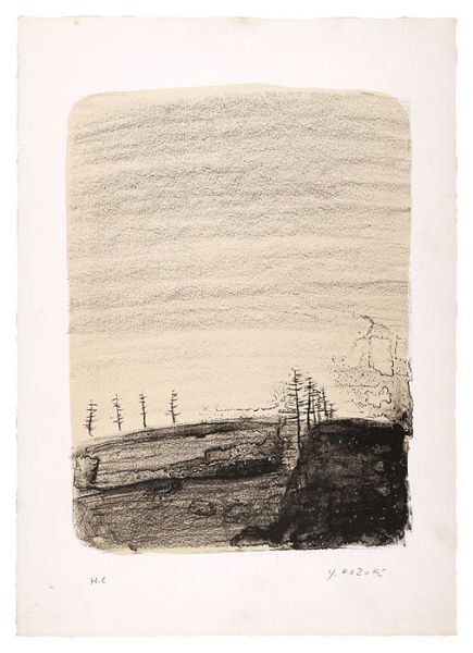 香月泰男「石版画集『北海道』より　北見」