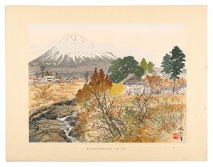 定方塊石「福泉寺と富士」