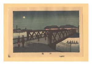 True Pictures of Famous Places of Tokyo (Tokyo shinga meisho zukai) / Yanagibashi Bridge【Reproduction】