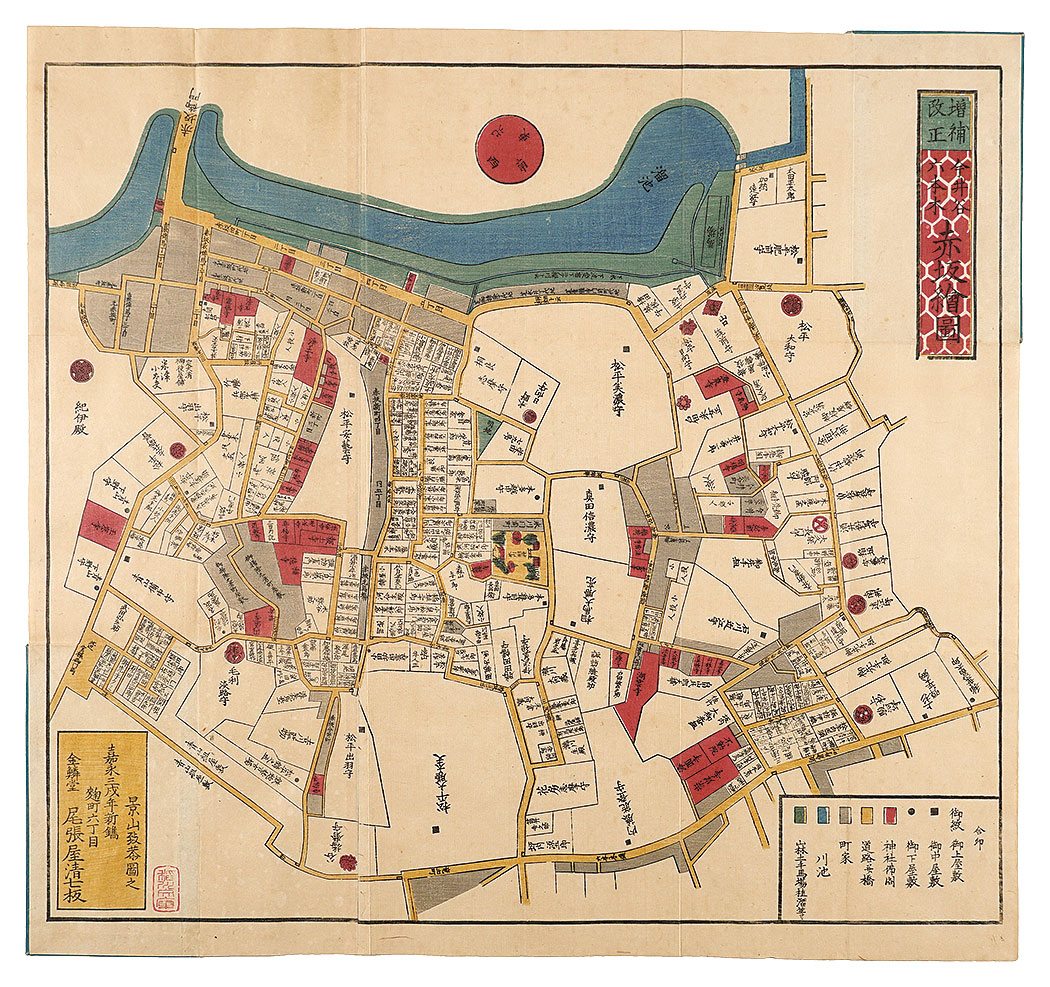 Kageyama Muneyasu “Map of Akasaka around Imaidani and Roppongi, Expanded and Revised”
