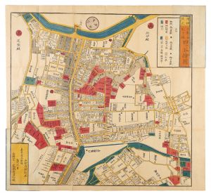 Tomatsu Masanori / Map of Yotsuya around Sendagaya and Samegahashi, Expanded and Revised [増補改正 千駄ヶ谷鮫ヶ橋四ッ谷絵図]
