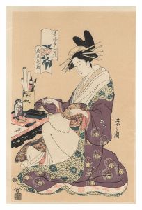 Eishi / Beauties of the Yoshiwara as Six Floral Immortals / Hanaogi of the Ogiya 【Reproduction】 [青楼美人六花仙　扇屋花扇 【復刻版】 　]