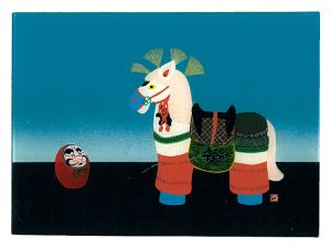 Tsukagoshi Genshichi / Glass painting: Chat