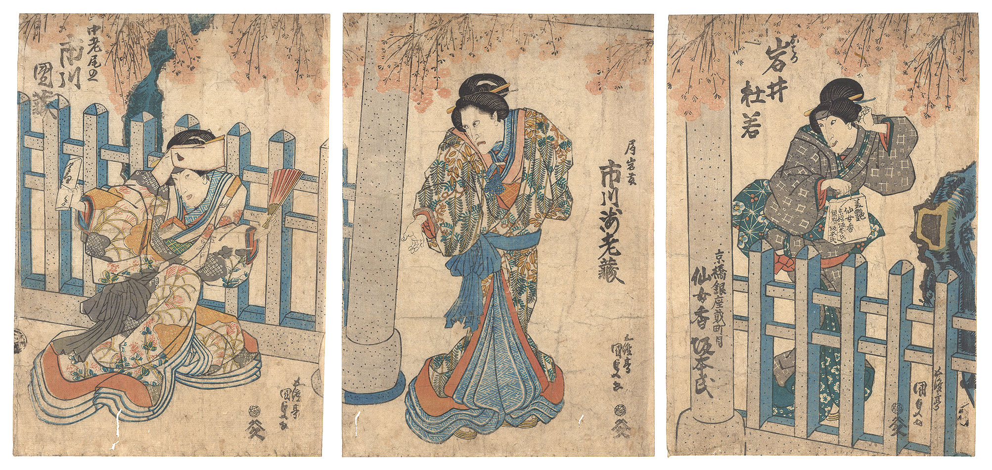 国貞初代「裏表桜彩幕」