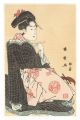 Woman Holding a Shamisen Plect......