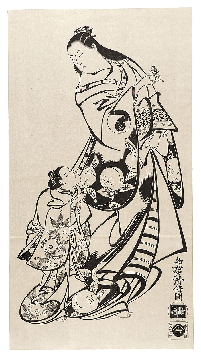 Kiyomasu I “Courtesan and Her Maid 【Reproduction】”