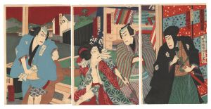 Kunisada III / Kabuki Play: Yoko ni Shimada Kanoko no Furisode [横島田鹿子振袖]
