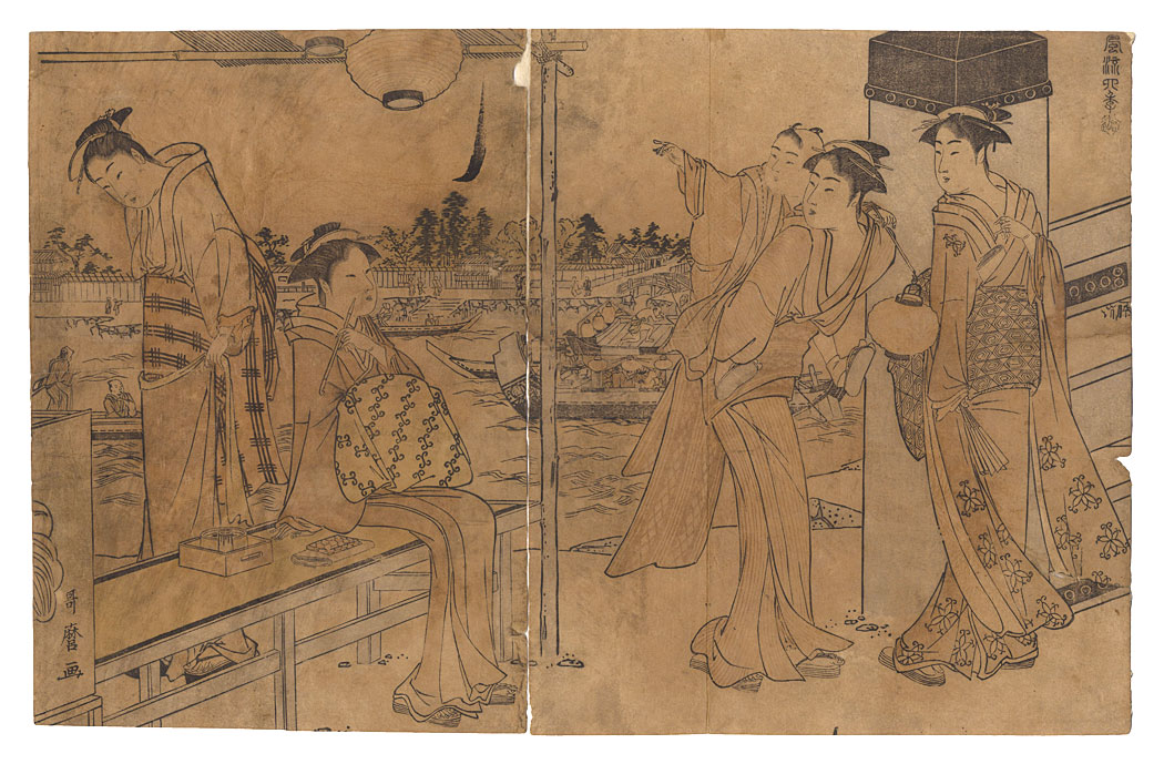 Utamaro “Amusements of the Four Seasons: Cool Breeze”