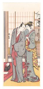 Kiyonaga / The actor Ichikawa Yaozo Ⅲ and geisha【Reproduction】 [三世 市川八百蔵と芸者【復刻版】]