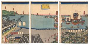 Sadahide / Fine View of Arai, Tokaido [東海道荒井之勝景]