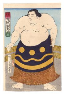 Kuniaki / Sumo-e: Odate Uzaemon from Tokyo [相撲絵　東京 大達羽左エ門]