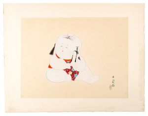 Nishizawa Tekiho / Twelve Aspects of Palace Dolls / No. 4: The Festival of the Third Month (Holding a Baby Doll)