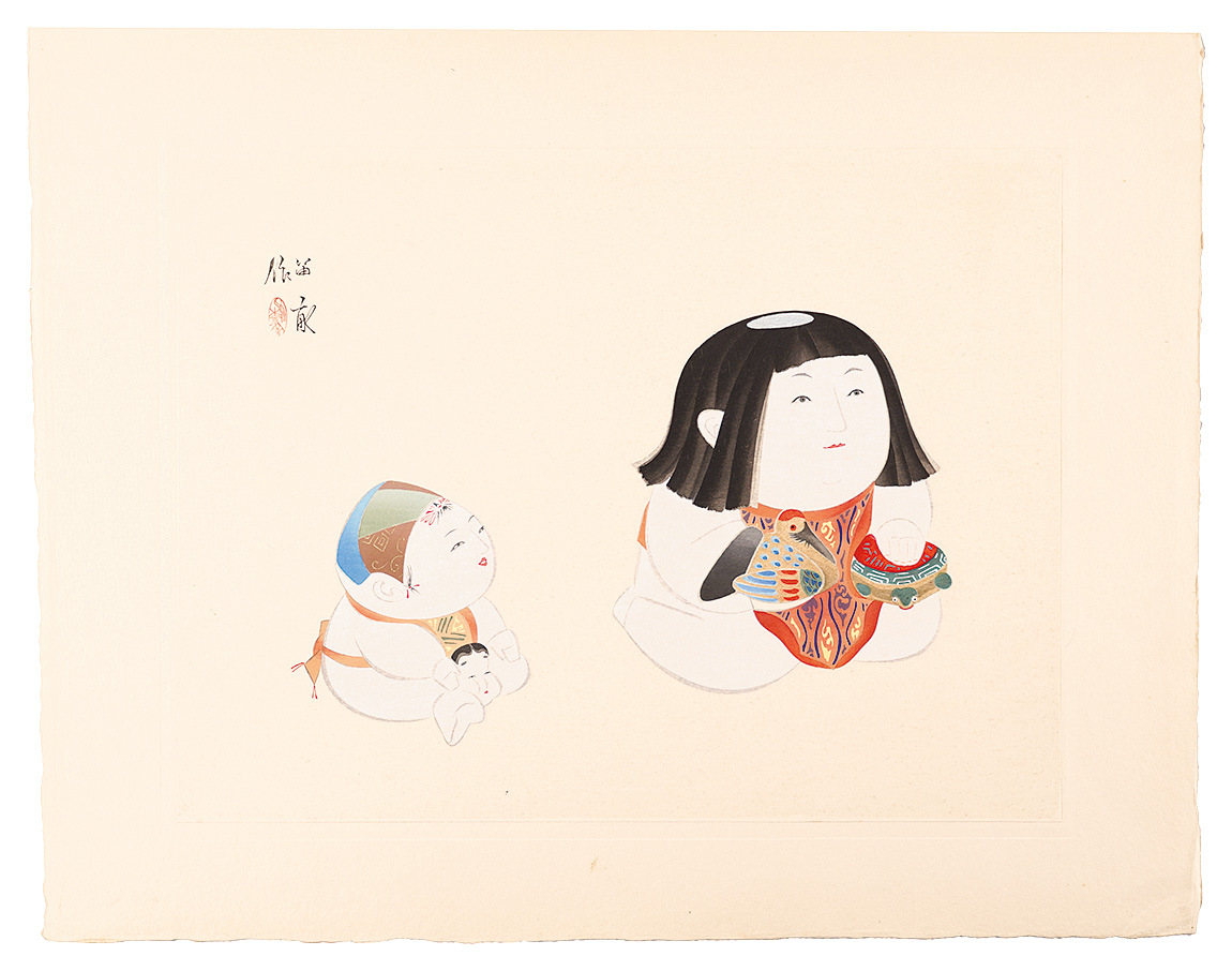 Nishizawa Tekiho “Twelve Aspects of Palace Dolls / No. 8: Cockfight”