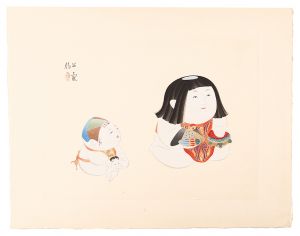 Nishizawa Tekiho / Twelve Aspects of Palace Dolls / No. 8: Cockfight