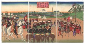 Hayashi Kichizo / True View of Various Army Corps Lining up at the Hibiya Parade Ground [日比谷於練兵場ニ陸軍諸隊整列式之真図]