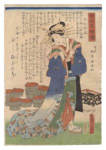 豊国三代「古今名婦伝　宝槌楼黛」
