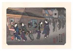 英泉「木曽街道六十九次　深谷之驛【復刻版】」