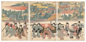 東都浅草金龍山参詣行烈ノ図