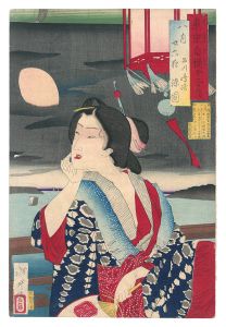 Yoshitoshi / Twelve Months with the Pride of Tokyo / The Eighth Month: The Twenty-sixth Night [東京自慢十二ヶ月　八月 二十六夜]