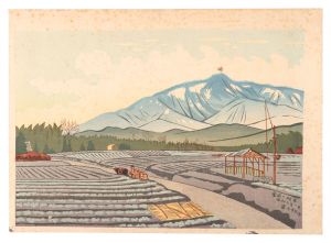 Tokuriki Tomikichiro / New Famous Places of Kyoto / Lingering Snow at Atago