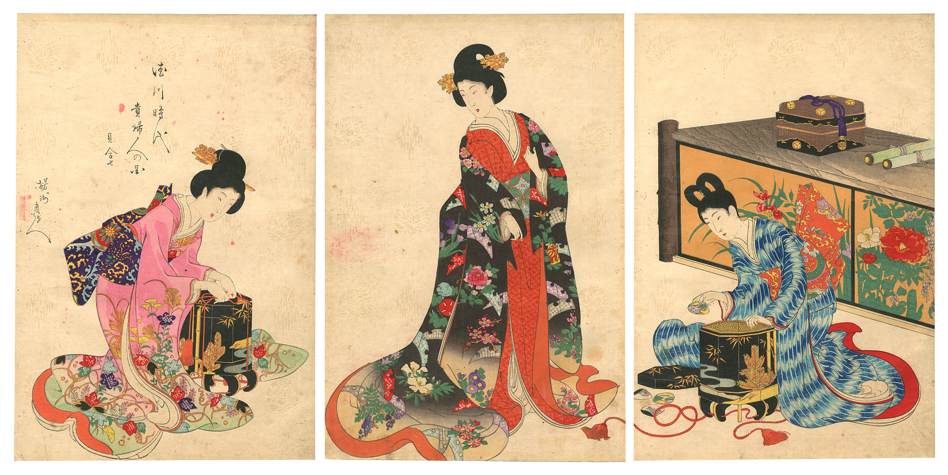 Chikanobu “Ladies of the Tokugawa Period / Kai-awase”