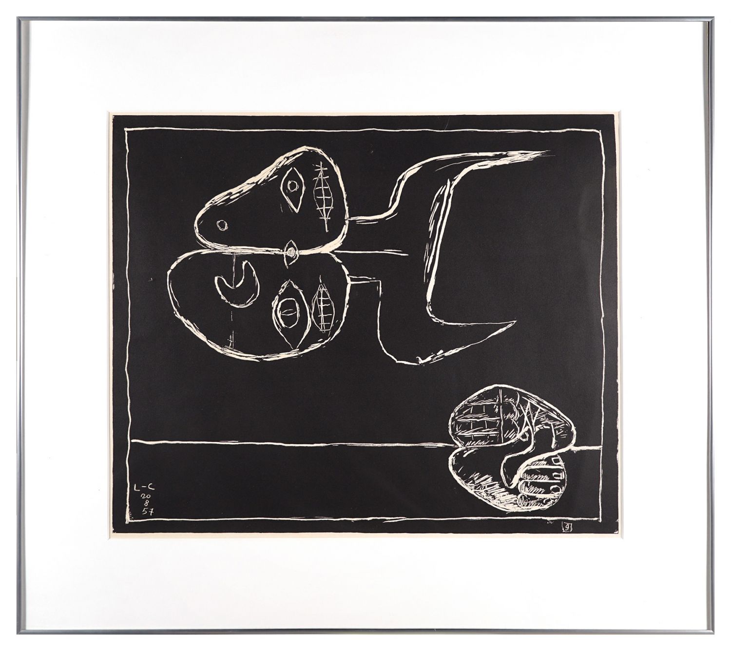 ル・コルビュジエ「版画集『小さな告白』より　雄牛と手」