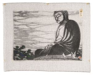 土屋正男「板画新日本百景　鎌倉大佛」