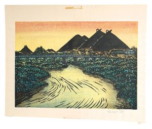 Eto Masao / Hanga New One Hundred Views of Japan / Onga River and Botayama